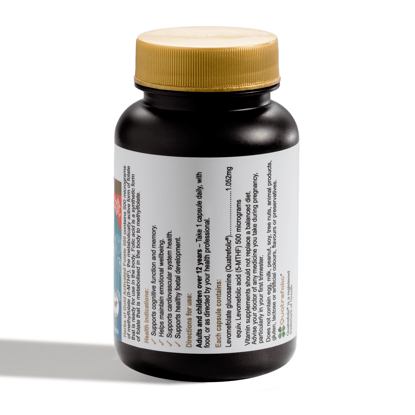 Herbs Of Gold Activated Folate 500 60c