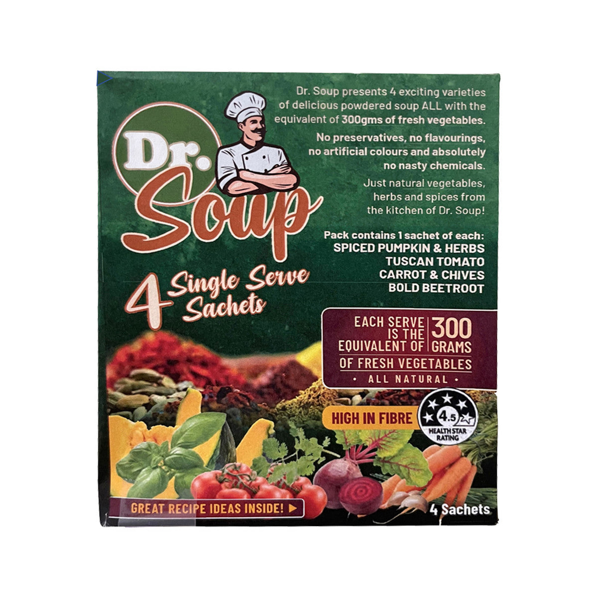 Cell Logic Dr Soup Mixed Sachets (4 Flavours) 30g x 4 Pack