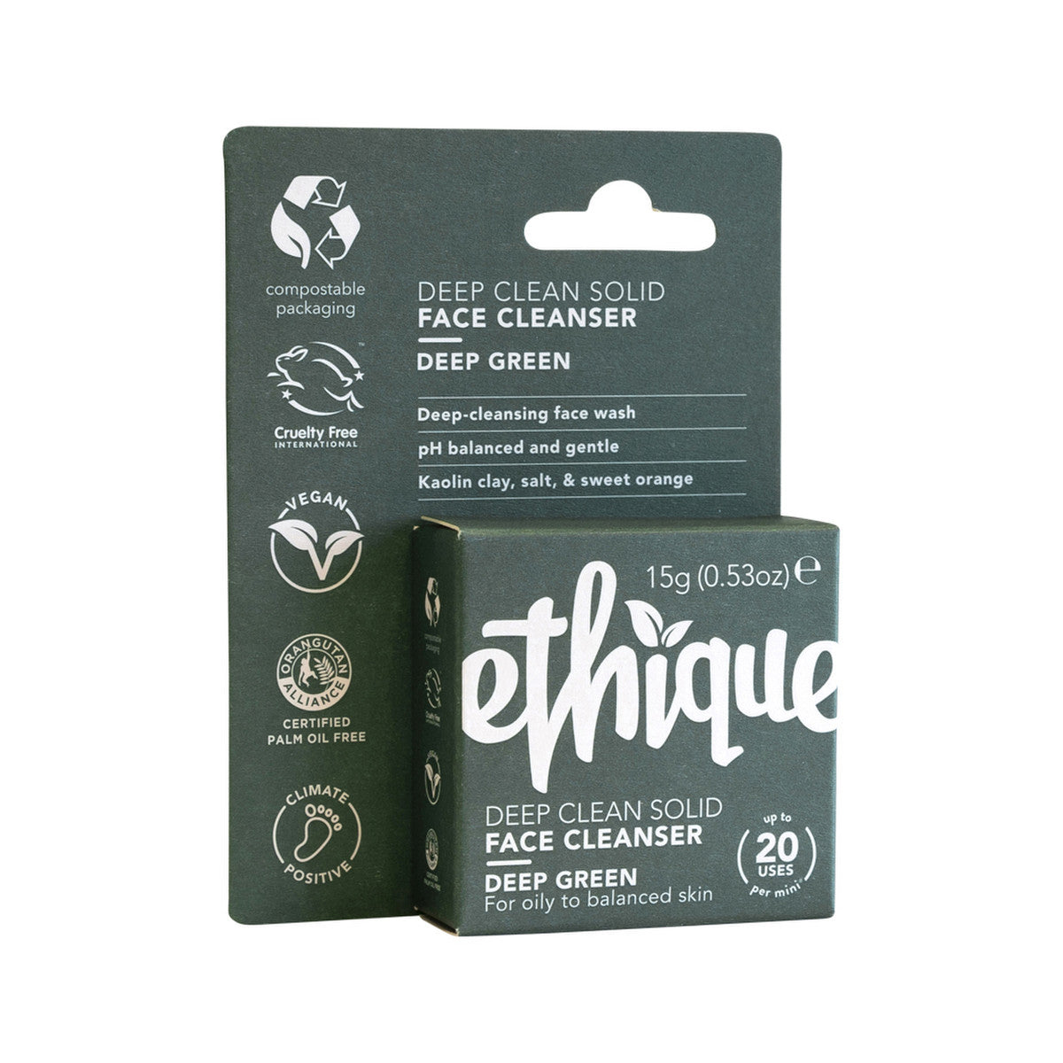 Ethique Bar Face Cleanser Deep Green 15g