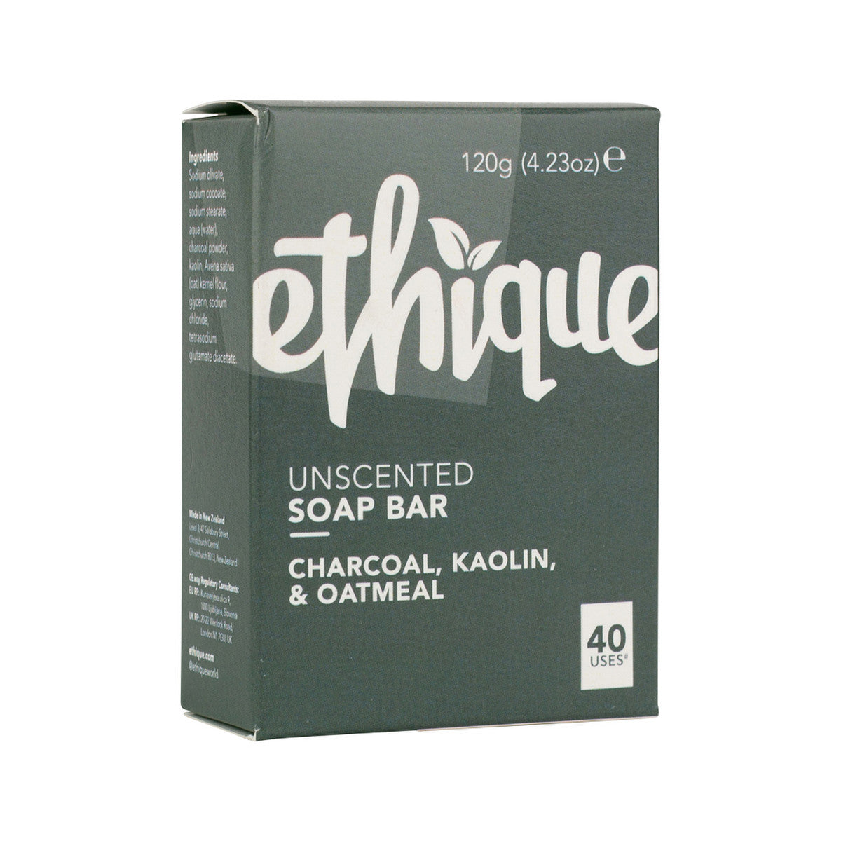 Ethique Bar Soap Charcoal Kaolin and Oatmeal Unscented 120g