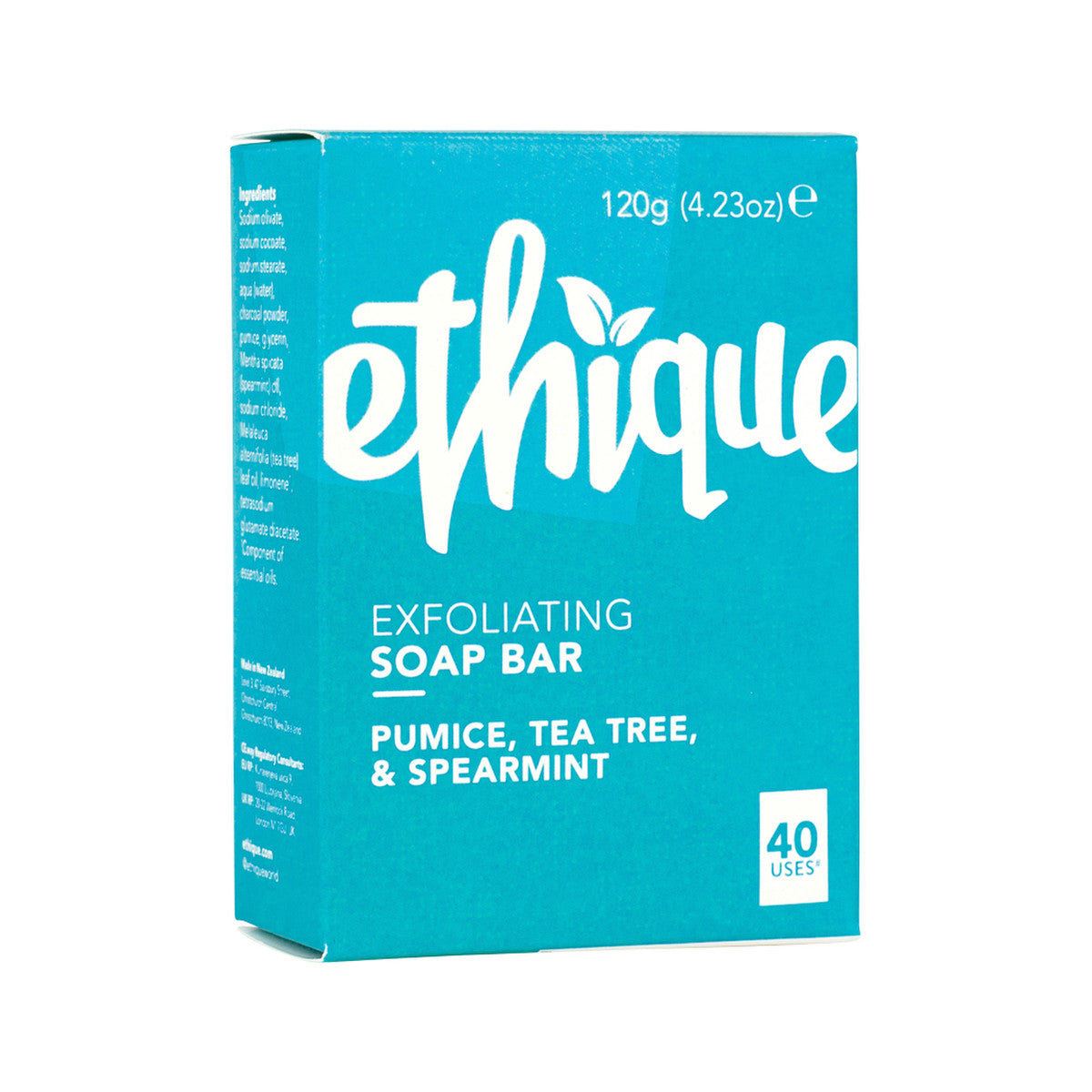 Ethique Bar Soap Exfoliating Pumice Tea Tree and Spearmint 120g