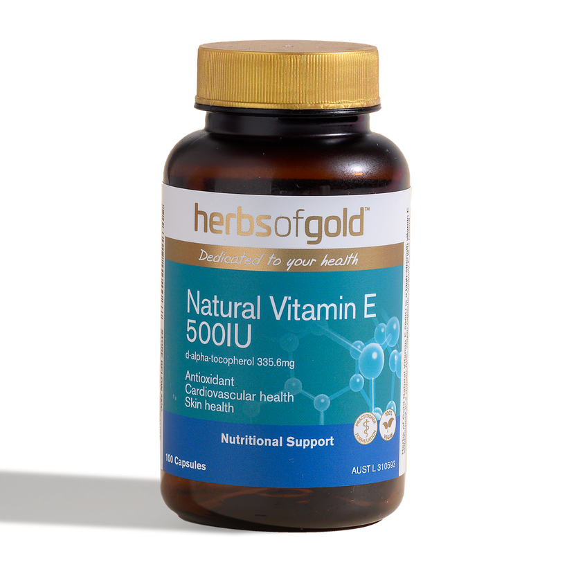 Herbs of Gold Natural Vitamin E 500IU 100c