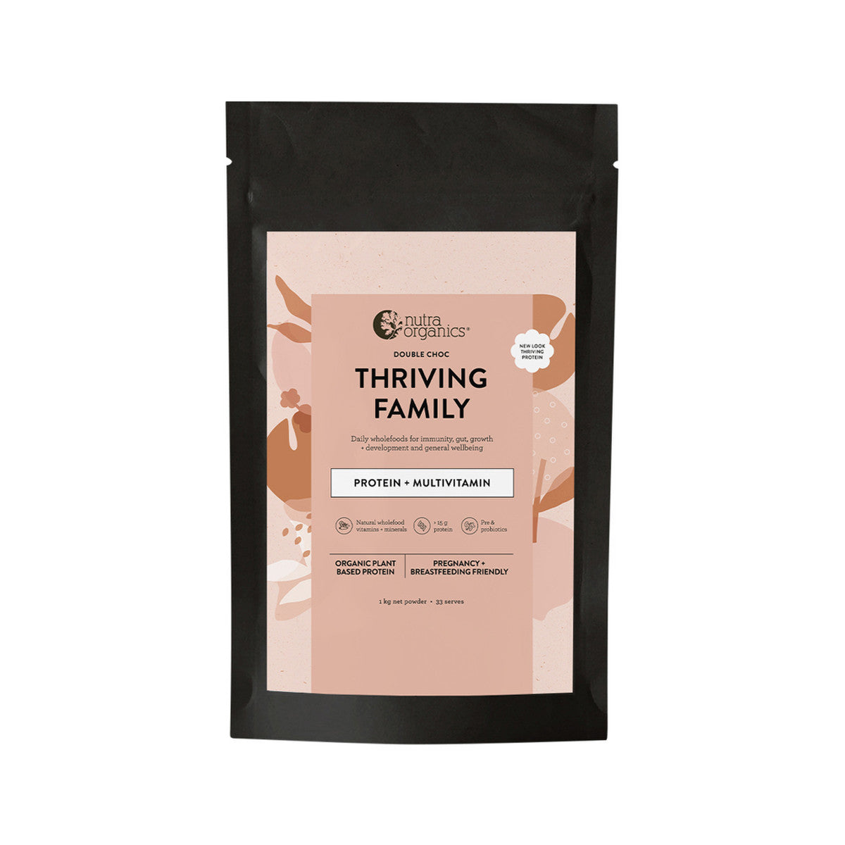 Nutra Organics Organic Thriving Family Protein Cacao Choc 1kg