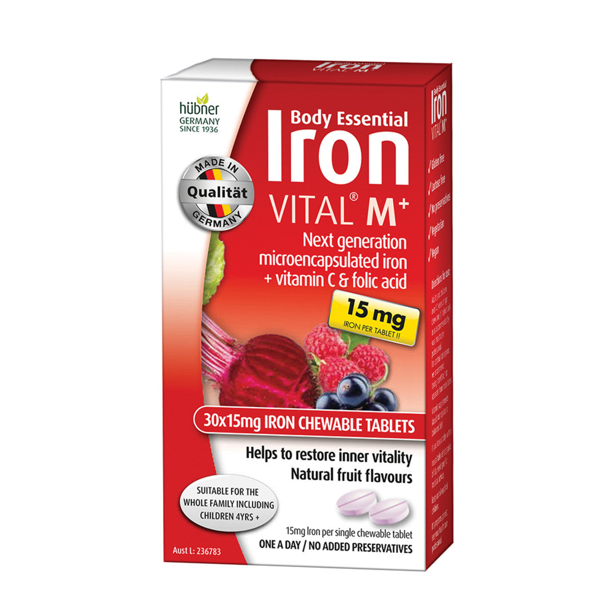 Silicea Body Essential Iron VITAL M (15mg) Chewable 30t