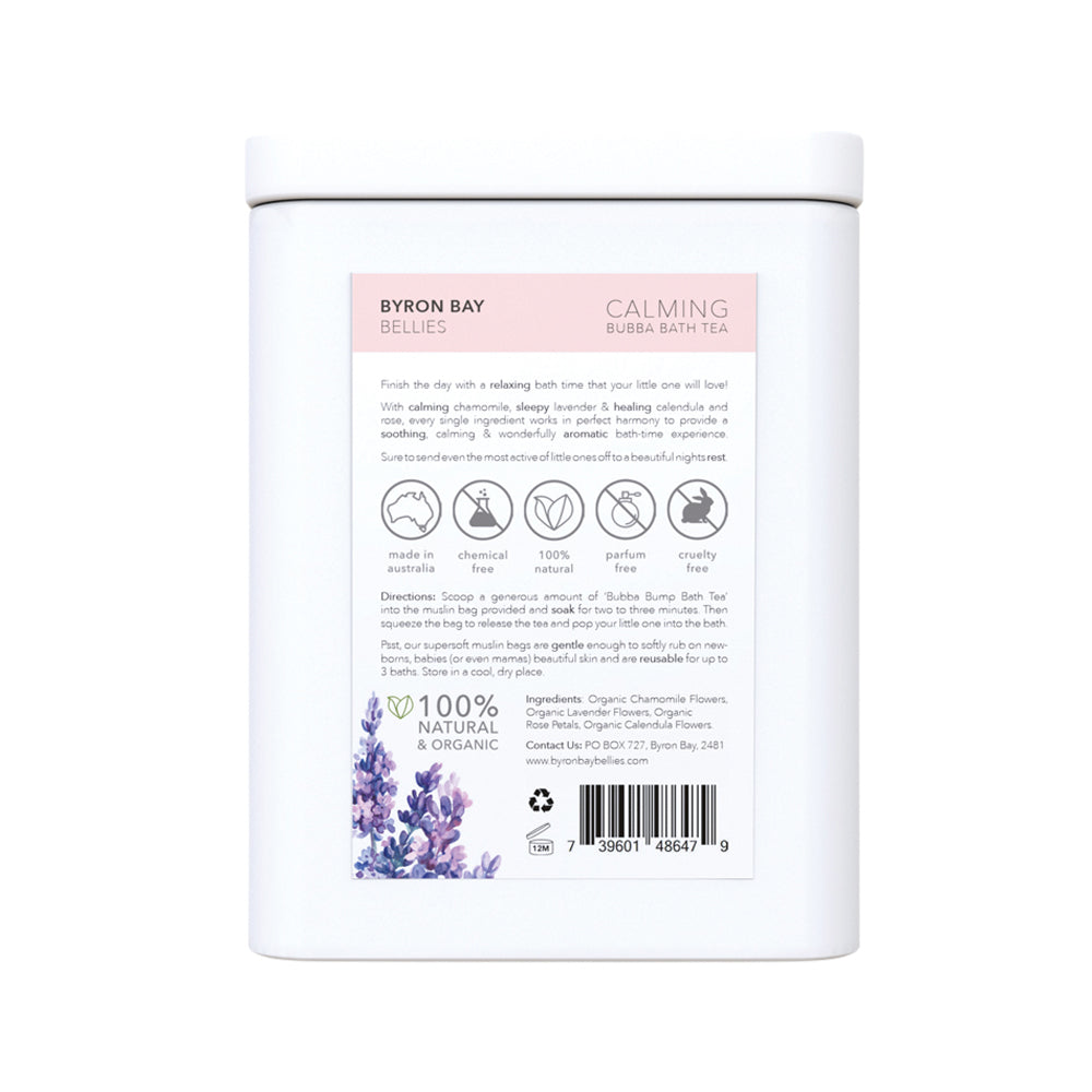 Byron Bay Bellies Organic Calming Bubba Bath Tea with Soothing Chamomile & Lavender 50g