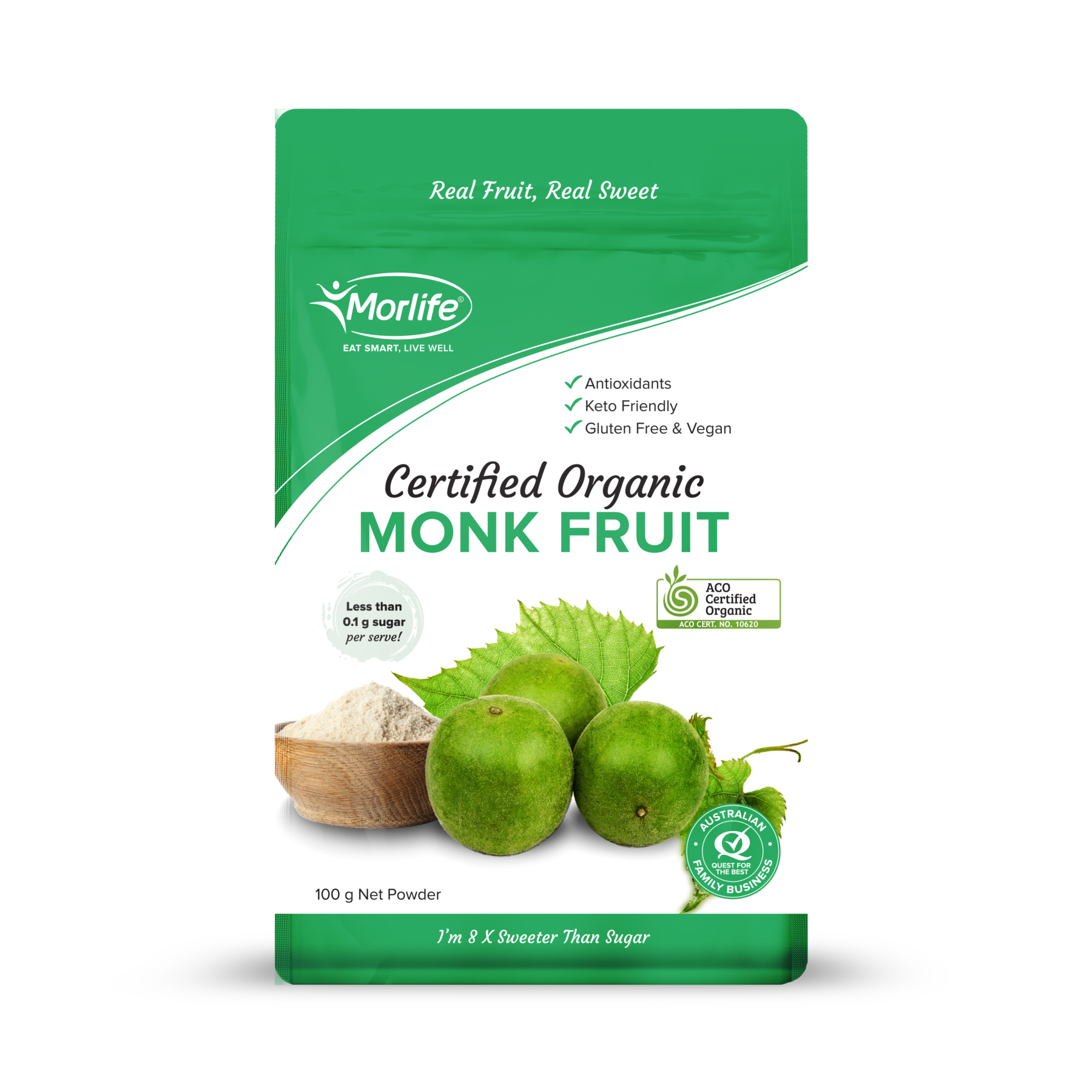 Morelife Certified Organic Monk Fruit 100g