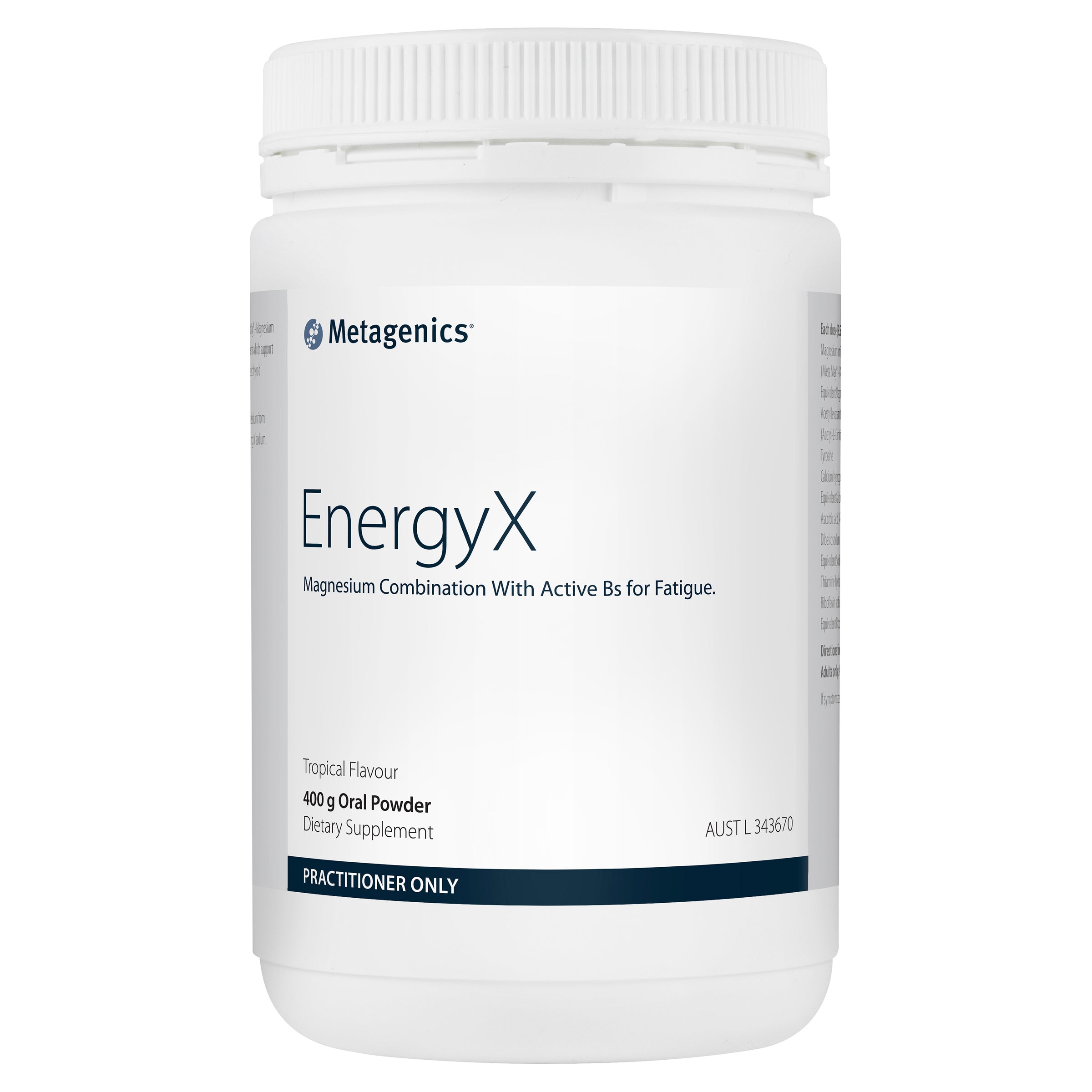 Metagenics EnergyX Oral Powder Tropical Flavour 400 g