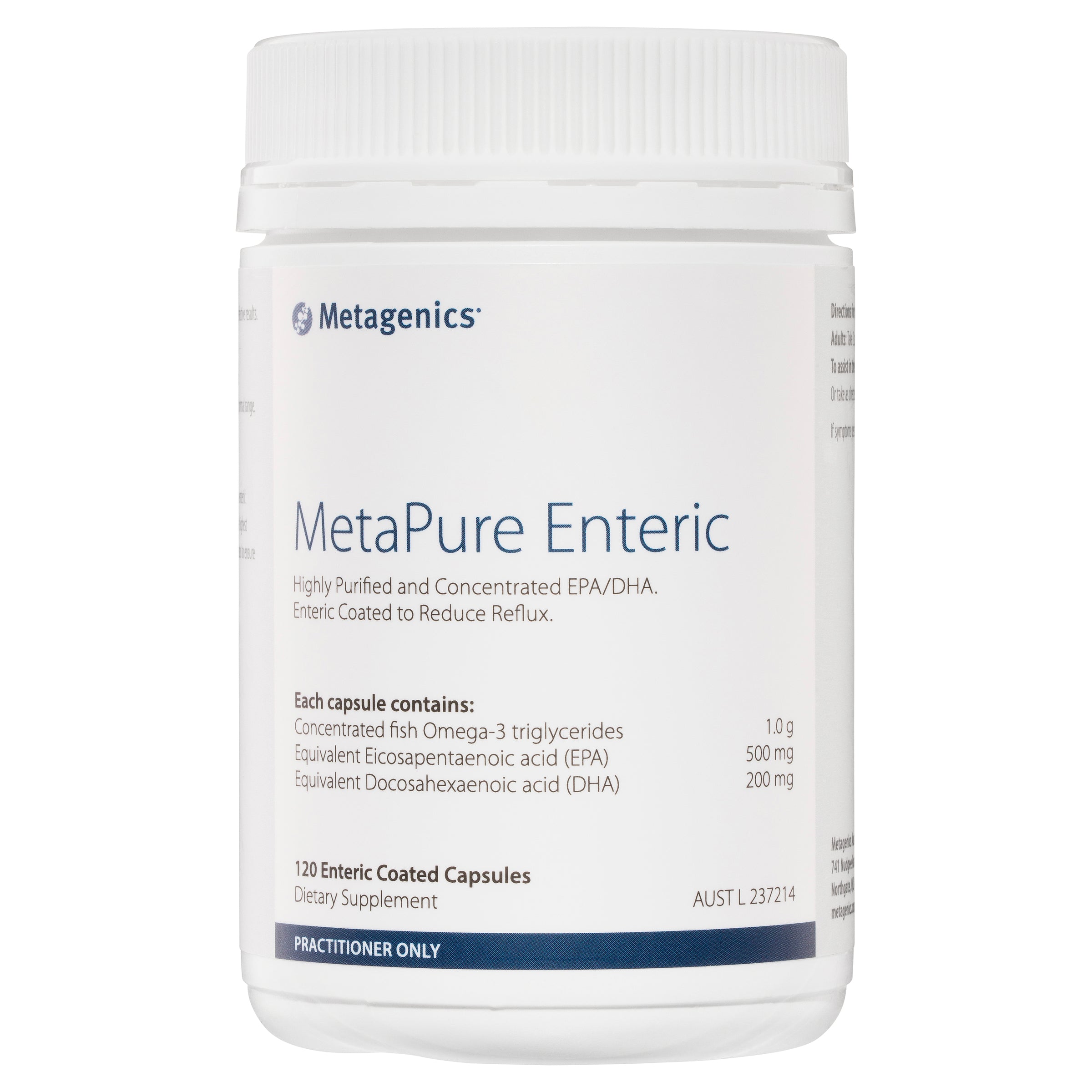 Metagenics MetaPure Enteric 120 Capsules